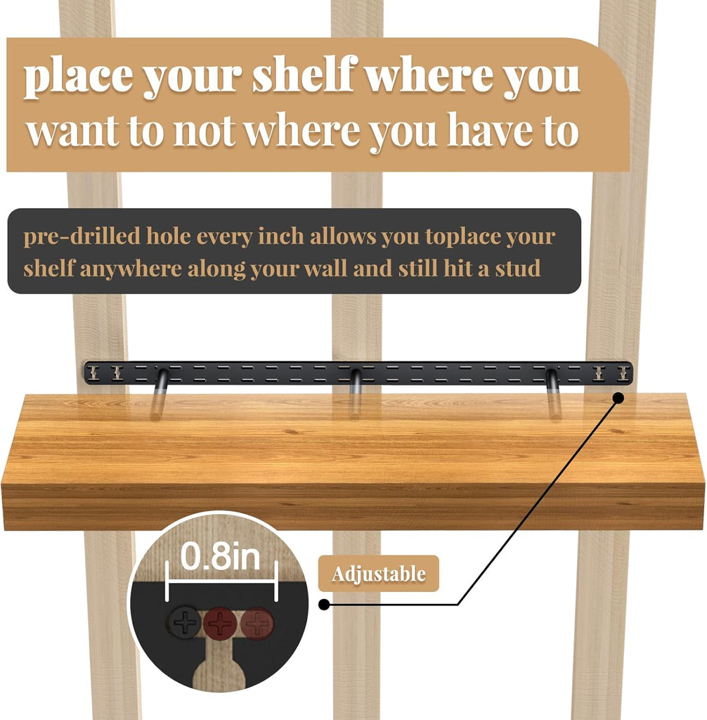 1pc Floating Shelf Hardware Heavy Duty Hidden Shelf Brackets Support,Wall Mounting Invisible Floating Shelves Bracket