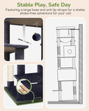 Heavy Duty Cat Tree, 74in Sturdy Cat Tower for Large Cats Adult, Big Cat Tree with 7 Sisal Scratching Posts