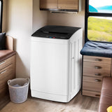 30LBS Fully Automatic Washer, 2 in 1 Portable Washing Machine, Top Load Washer and Spin Dryer Combo with Drain Pump, 8