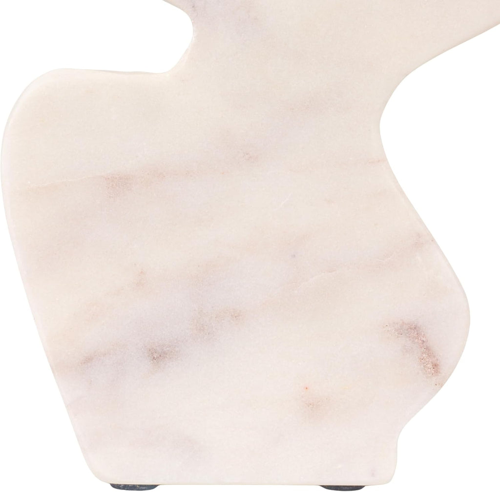 Decorative Abstract Marble Sculptures, Set of 2 Styles, White