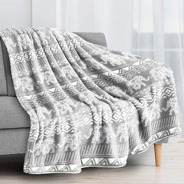 Elephant Blanket Soft Cozy Lightweight Gray Elephant Gifts for Women Adults, Animal Boho Throw Blanket for Couch Sofa