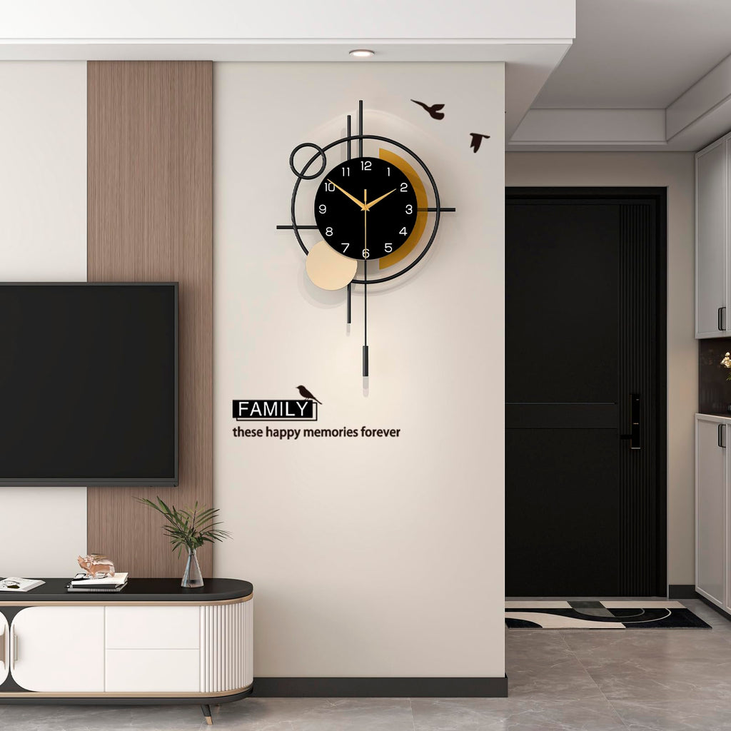 Wall Clock Decor Modern Clock Pendulum Silent