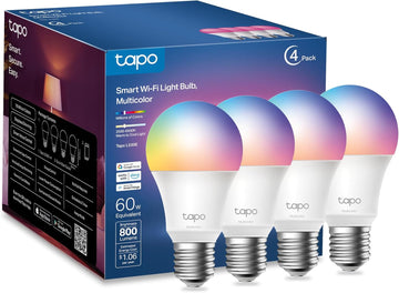 Smart Light Bulbs, 16M Colors RGBW, Dimmable, Compatible with Alexa and Google Home, A19, 60W Equivalent, 800LM