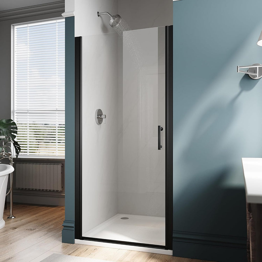 Pivot Shower Door 35.5-37 in.W x 72 in.H, Pivot Swing Shower Doors with 1/4'' Tempered Shower Glass Panel