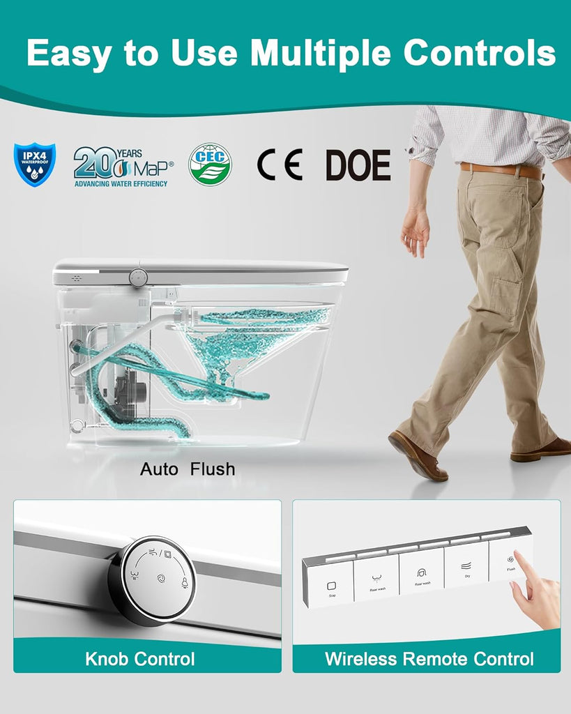 Smart Toilet with Bidet Built in