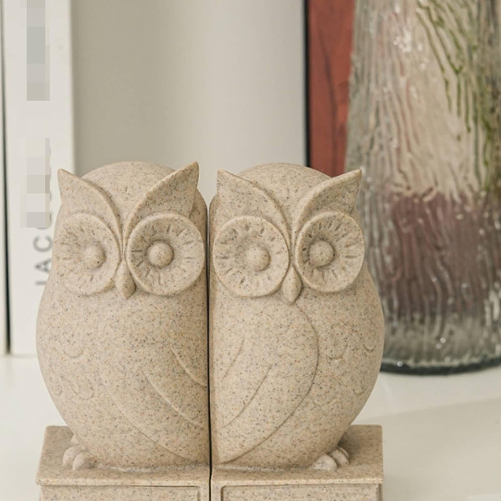 Bookends Sculptural Bookends with Rectangular Base Unique Bookend Holder for Readers, Bookshelf, Desk, Gray