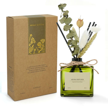 Reed Diffuser, 6 oz Vanilla Cream Scent Diffuser with 7 Sticks, 90 Days Long Lasting Reed diffusers, Elegant