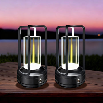 Cordless Table lamp, 4000mAh Battery Rechargeable Lamp (Black-2)