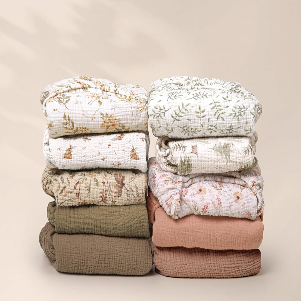Muslin Crib Sheets for Baby: Fitted for Standard Crib Mattress | Soft Cotton for Baby's Cozy Sleep - Breathable Keeps