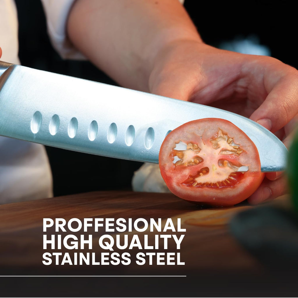 Chef Knife Set with Bag, Knife Roll Set with 5 Professional Quality Kitchen Knives for Precision Home Cooking, High