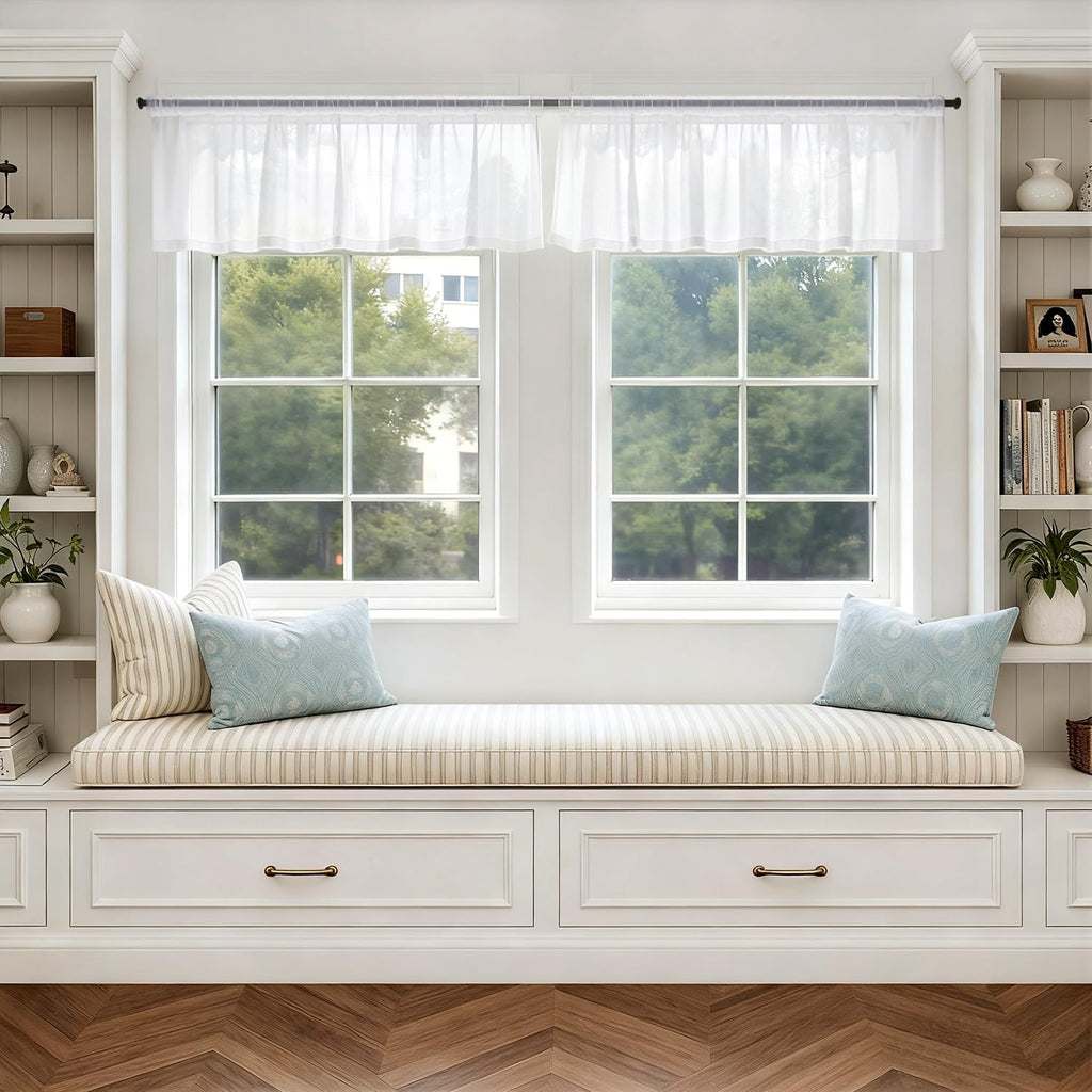 Sage Green Sheer Curtains 63 Inches Long 4 Panels 42 x 63 Inches