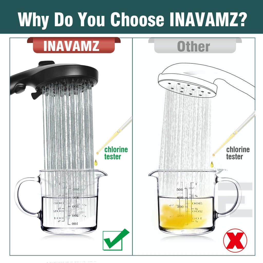 Filtered Shower Head with Handheld, 9 Spray Modes 2.5GPM High Pressure Showerhead with ON OFF Pause Switch