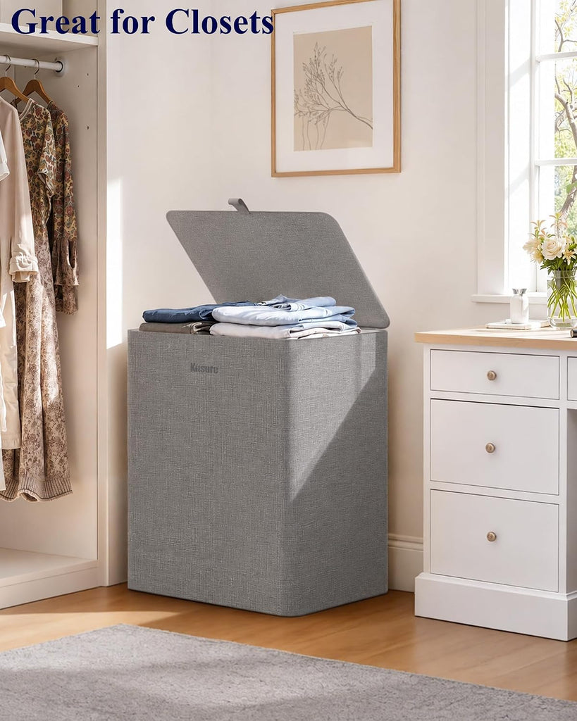 Laundry Basket 160L, 2-Compartment Sorter, Removable Bags | Laundry Room, Bathroom, Bedroom, Families, Large