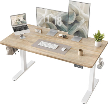 55 X 24 Inch Height Adjustable Electric Standing Desk, Maple