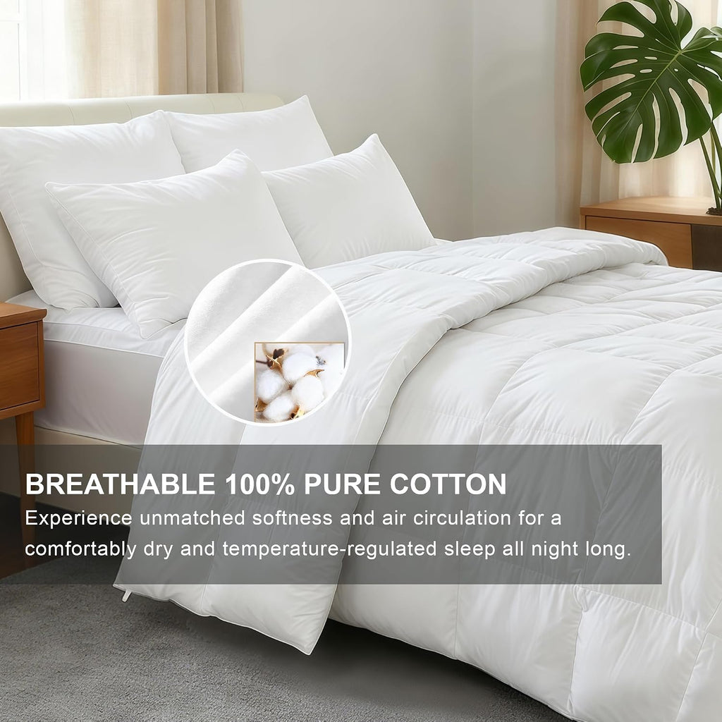 White Goose Feather Down Comforter King, Duvet Insert