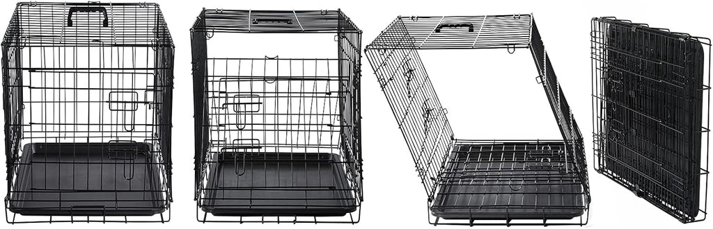 Dog Crates for Small Medium Size Dogs Indoor Double Door Dog Kennels & Houses for Puppy and Cats