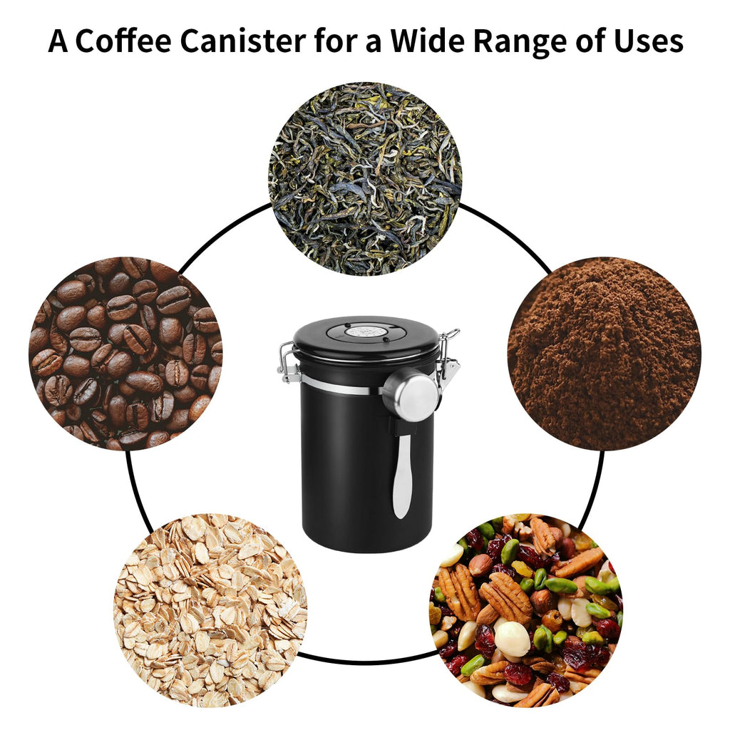 22oz Stainless Steel Airtight Coffee Canister with Date Tracker