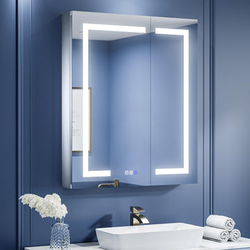 30x36 in LED Lighted Medicine Cabinet with Mirror