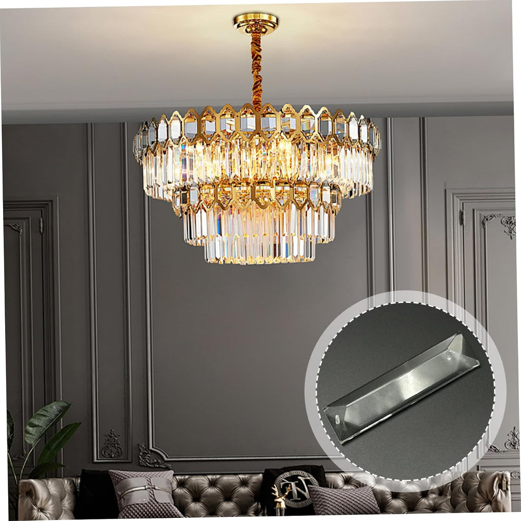 Chandelier Replacement Crystals, 3Pcs 3 Inch Single Hole Chandelier Crystals Triangular & Transparent Prisms for