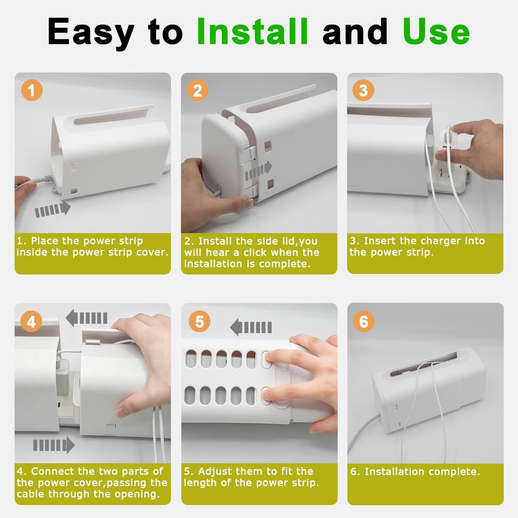 Baby Proof Power Strip Cover Box, 2 Pack