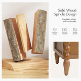 60" Sideboard Cabinet with Spindle Design, Transitional Storage Cabinet with 4 Doors, Adjustable Shelves