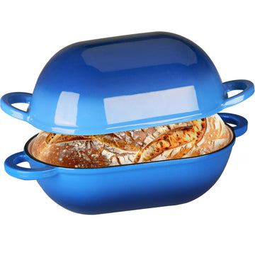 2.5qt Enameled Cast Iron Dutch Oven for Sourdough Bread Baking, Oven Safe Dutch Oven Pot with Lid, Non-Stick Bread