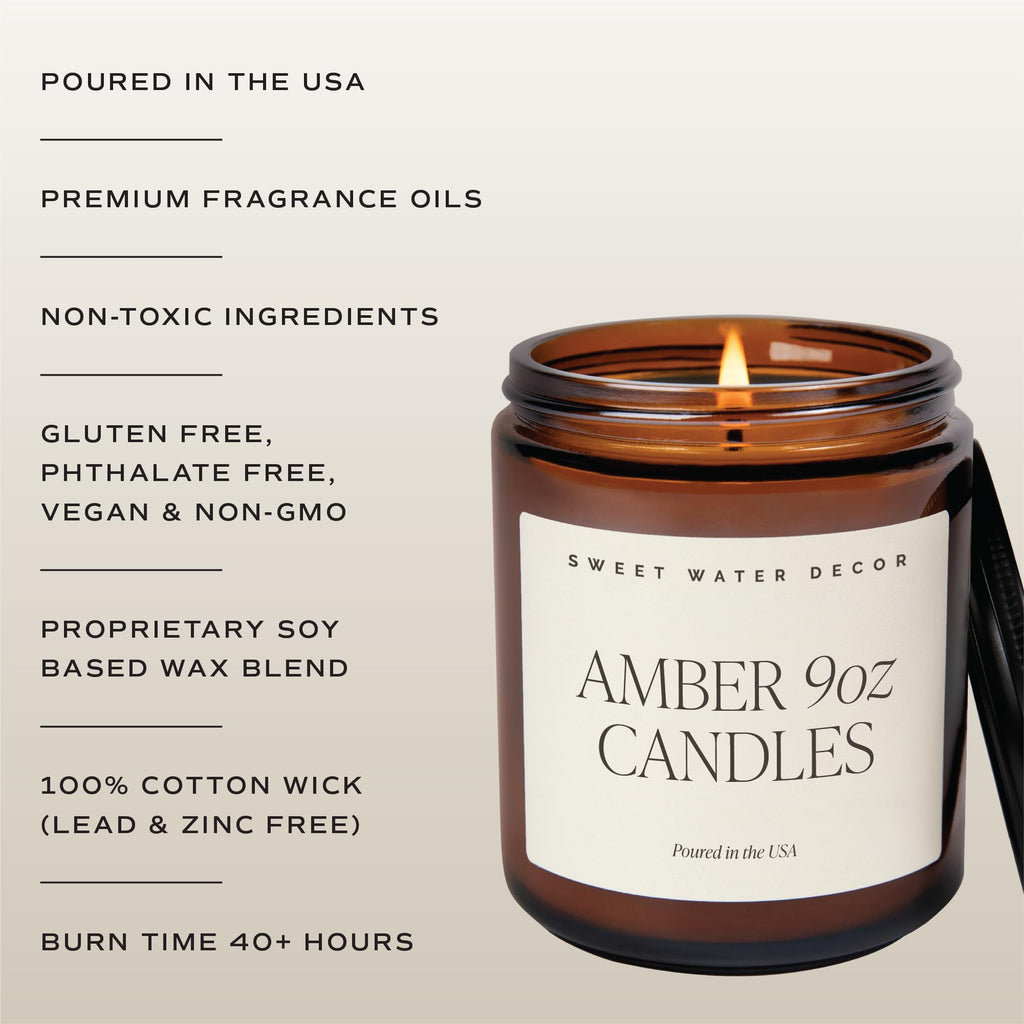 Hello Fall Candle, 9oz Amber Jar, Fall & Thanksgiving