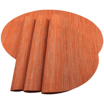Oval Placemats Set of 4 for Dining Table Washable, Green