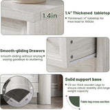 Farmhouse Sideboard Buffet Cabinet with Drawers, 59" Large Credenza Kitchen Storage Cabinets with Shelves & 4 Doors