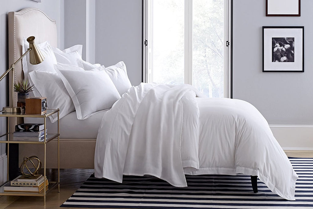 Star Linen White Solid | Super King Plus 120x120 | 3 Pieces Duvet Cover Set Soft & Cozy Egyptian Cotton | Zipper