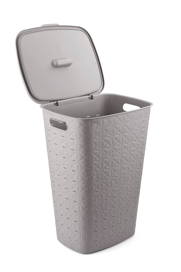 Softex 56L Laundry Basket - Elegant Design - Lightweight, Stackable and Practical - 70% Recycled - 59 x 43 x 34 cm