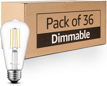 36 Pack Vintage LED Edison Bulbs, E26 Led Bulb 5.5W Equivalent to 60W, Dimmable, Soft White 2700K, High Brightness