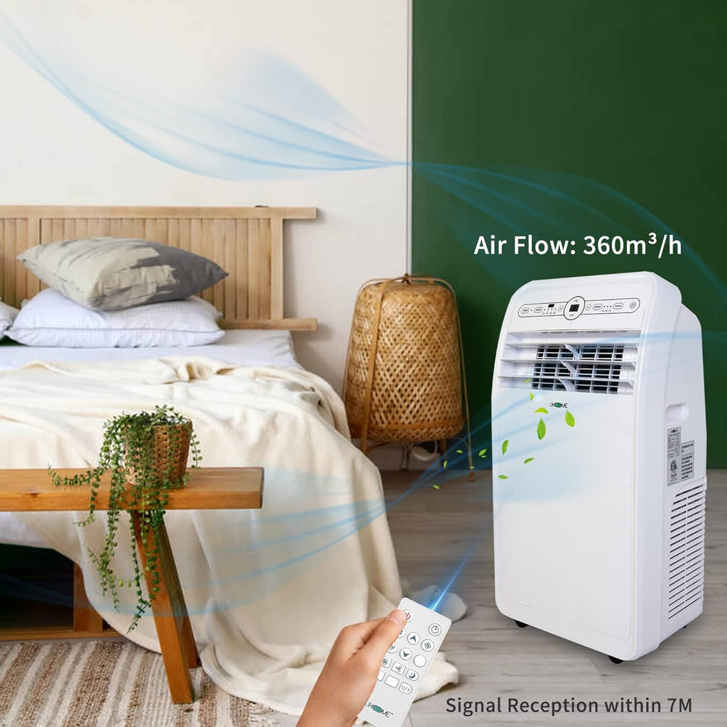 12000 BTU Portable Air Conditioner w/Heater up to 450 Sq. Ft, Ac Heater Combo Window Unit