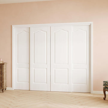 Sliding Closet Doors, 96" x 80" (Double 48") Bypass Closet Door, 2-Panel Interior Sliding Door with 