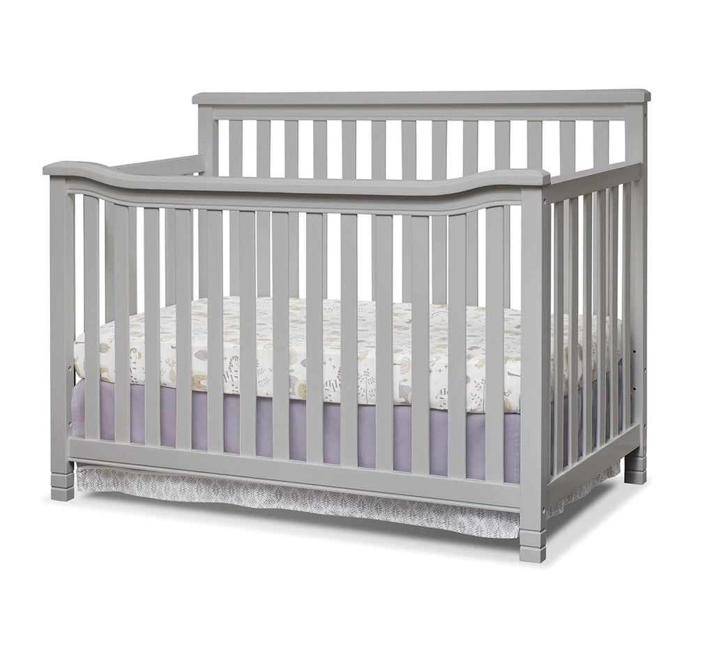 3-Piece Nursery Set with 4-in-1 Convertible Crib, 4-Drawer Dresser, Changing Table with Hamper, Baby