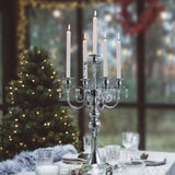 20.3'' Tall 5 Arm Candle Holder Centerpiece for Table, Metal Candelabra Candle Holder, Retro Candlestick Table