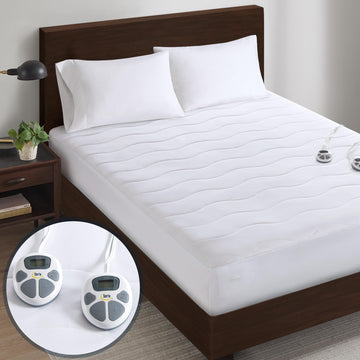 Heated Mattress Pad with Deep Pocket & Dual Controller Queen