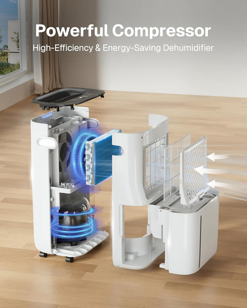 4500 Sq.Ft Dehumidifier for Basement and Large Rooms Max 80 Pint/Day Dehumidifiers with Drain Hose Smart Humidity
