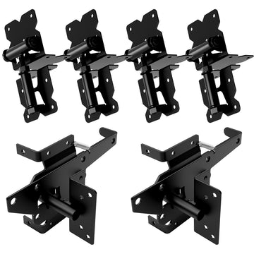 304 Stainless Steel Self Locking Gate Latch and Gate Hinges 2 Sets