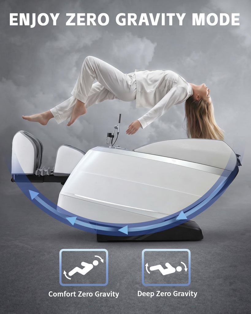 4D Massage Chair Full Body Zero Gravity Recliner,36 Airbags | Flexible 166° SL-Track with Yoga Stretch,18 Massage