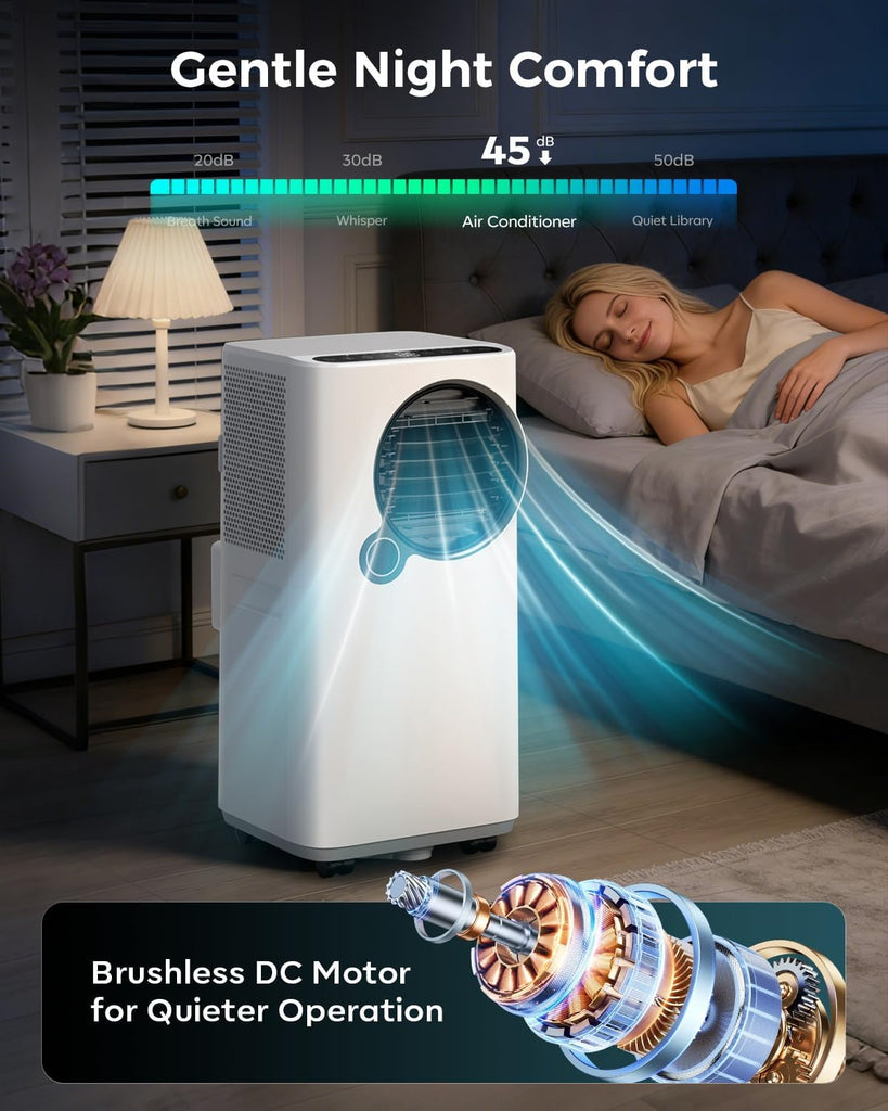Portable Air Conditioners 16000 BTU 6-in-1 Smart AC Unit with WiFi App for Large Rooms up to 750 Sq. Ft.