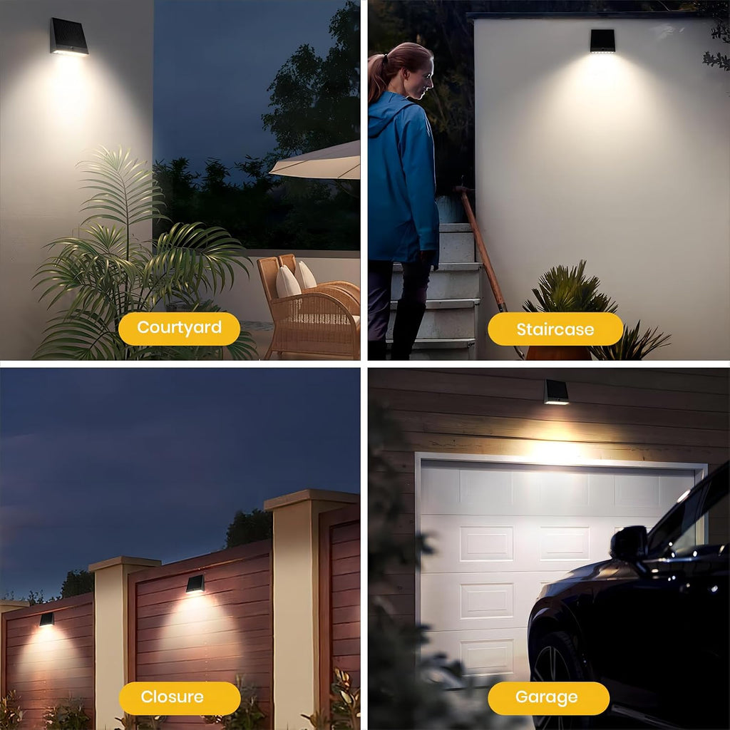 Solar Outdoor Lights, 1000LM IP65 Waterproof Solar Flood Light | 4 Modes, Dusk to Dawn, Easy to Install, 4000K Motion