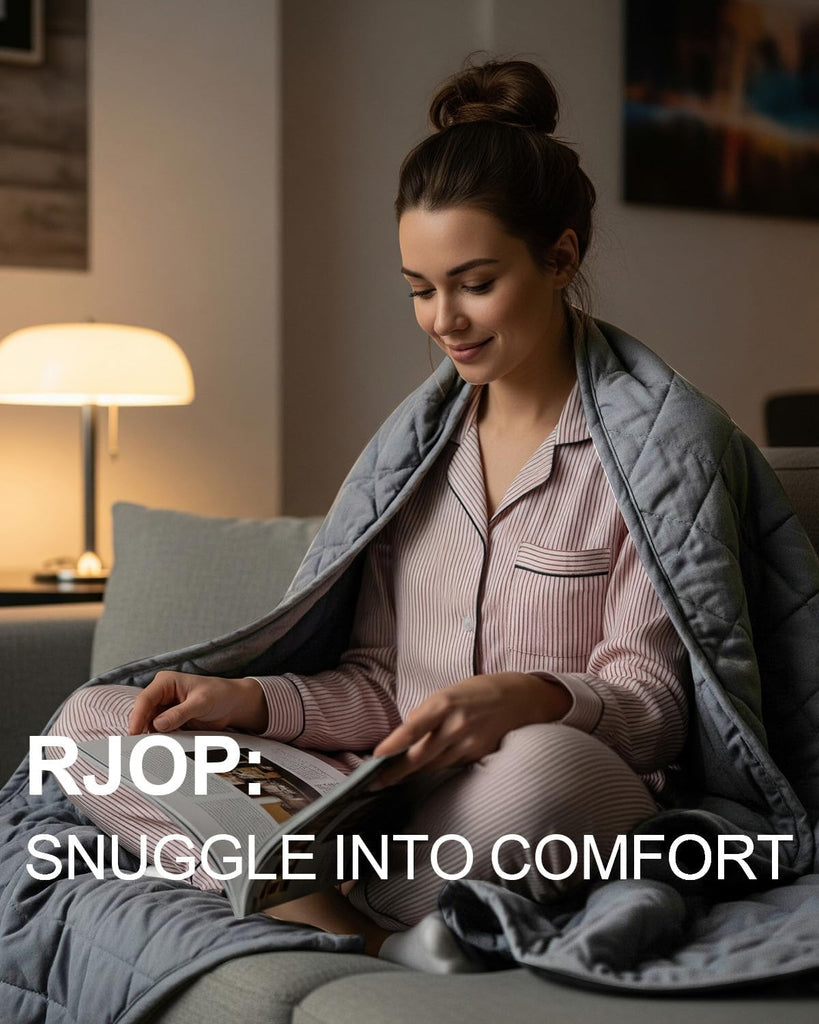 Weighted Blanket 5lbs 41"x60" for Adults and Teens, Heavy Throw with Premium Glass Beads for Napping, Machine
