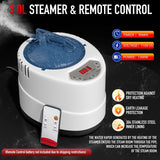 Upgraded Infrared Steam Sauna with 660nm Red Light Therapy & 850nm Infrared Light Panel, 3L 1300W Steamer
