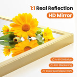 20"x30" Arched Gold Bathroom Mirrors for Wall, Bathroom Mirrors for Over Sink, Metal Framed with HD Shatter-Proof Glass
