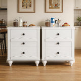 Modern Farmhouse Sideboard Buffet Cabinet, Wood Storage Cabinet with Doors & Adjustable Shelf