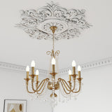 28'' Large PU Ceiling Medallion Combination Decorative 2.36'' ID French Style Chandelier Base Ceilin