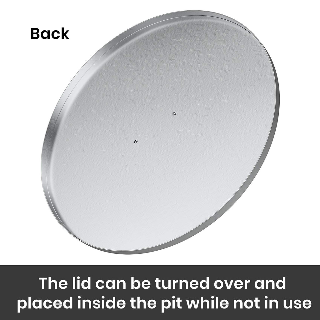 28" Stainless Steel Fire Pit Cover