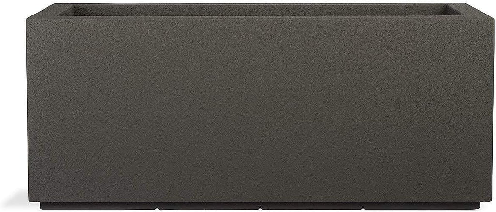 Milan Rectangular Trough Planter - 46" x 17" x 19" - Large Lightweight Indoor/Outdoor Planter Box - Modern Stone-Look