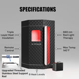 Upgraded Steam Sauna Portable with Red Light Therapy with Ice Bath Tub for Home Personal Home Spa Contrast Therapy